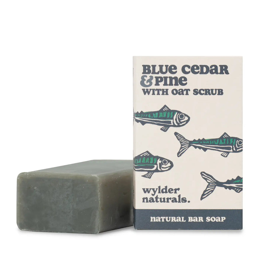 Wylder Naturals Soaps - Blue Cedar & Pine with Oat Scrub