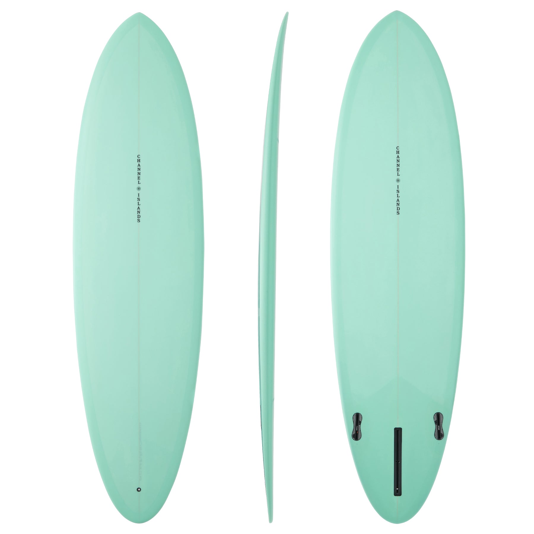 Channel Islands 'CI Mid' Midlength Surfboard - Opaque Aqua - 6'8