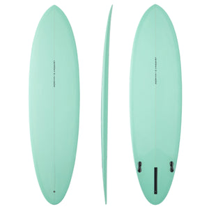 Channel Islands 'CI Mid' Midlength Surfboard - Opaque Aqua - 6'8"