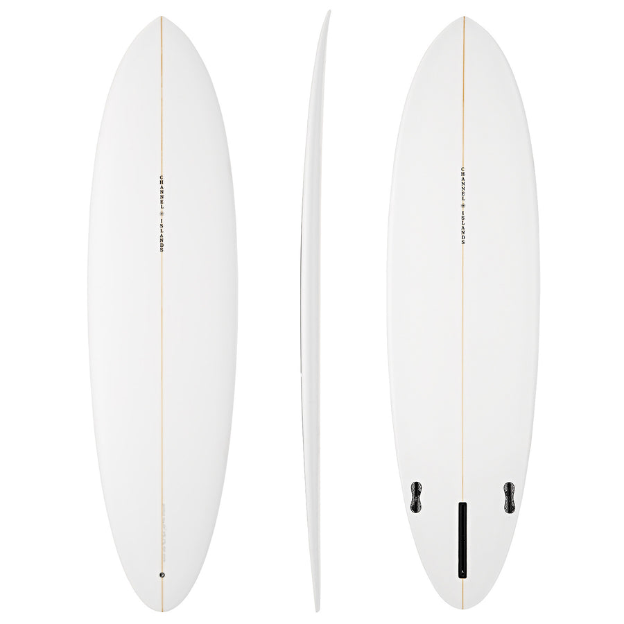 Channel Islands 'CI Mid' Midlength Surfboard - White - 7'2"
