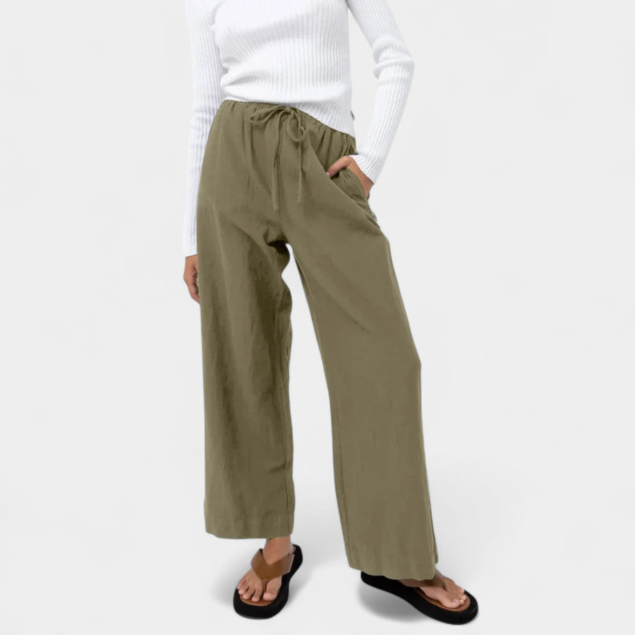 Rhythm Women's Classic Draw String Pant - Olive