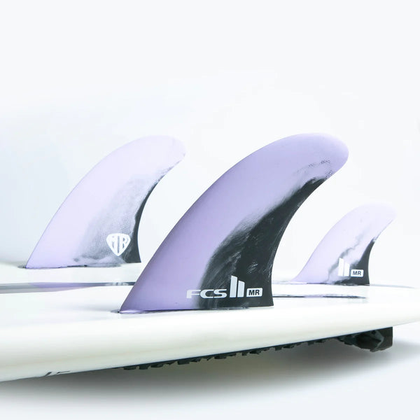 FCS II MR Twin + Stabiliser Surfboard Fins - Performance Core - Lavender / Black