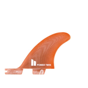 FCS II Power Twin + Stabiliser Surfboard Fins - Performance Glass - Picante