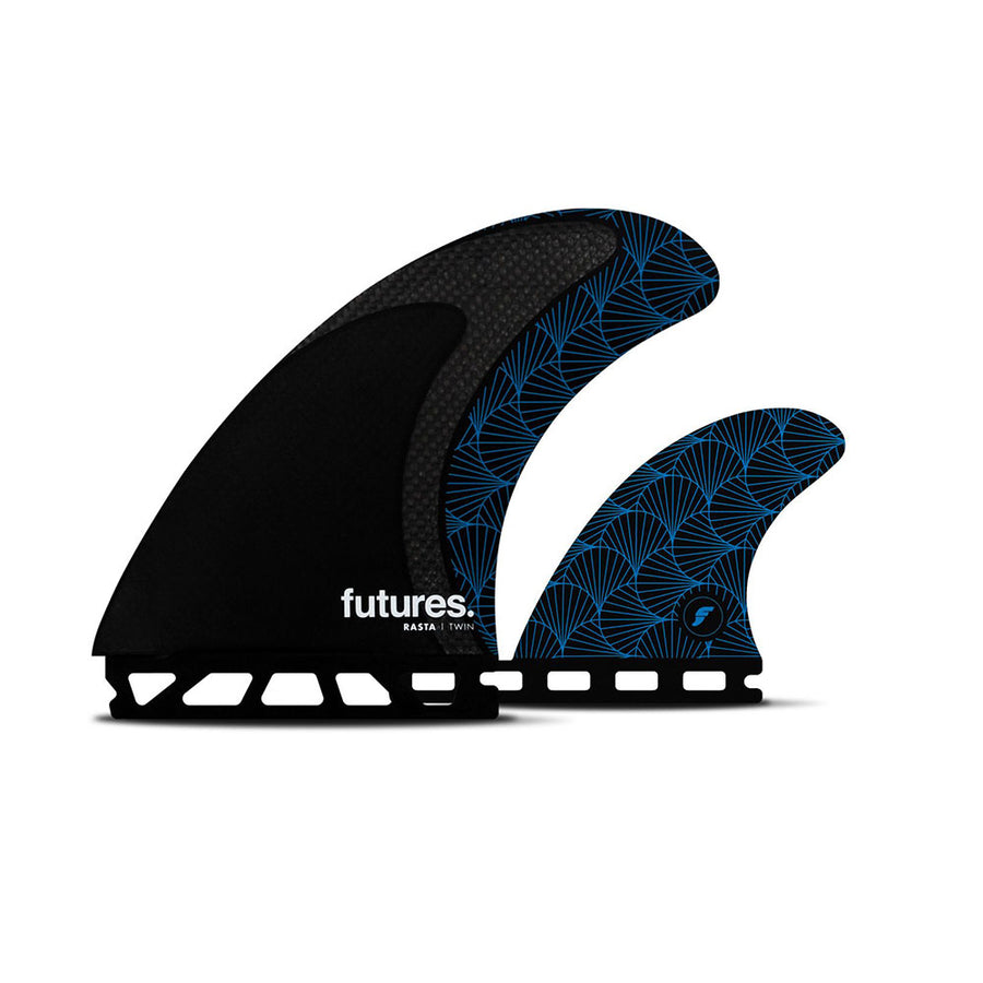 Futures Rasta TWIN +1 Honeycomb w/ Carbon Surfboard Fins - Blue