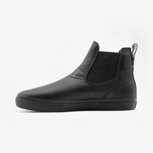 Globe Dover II Mid Top Leather Slip On Shoes - Black / Wasted Talent