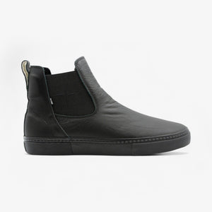 Globe Dover II Mid Top Leather Slip On Shoes - Black / Wasted Talent