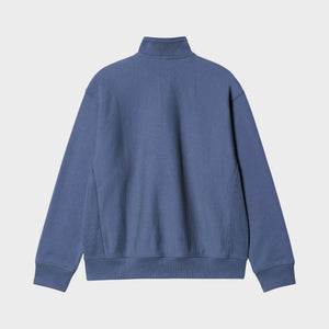Carhartt Half Zip American Script Sweatshirt - Blue Iris