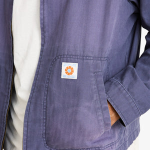 Rhythm Herringbone Sun Wash Jacket - Vintage Blue