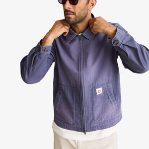Rhythm Herringbone Sun Wash Jacket - Vintage Blue