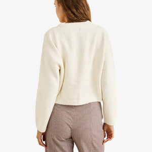 Rhythm Estelle Fluffy Crew Neck Knit - Cream