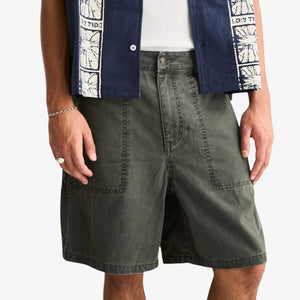 Rhythm Washed Canvas Short - Olive