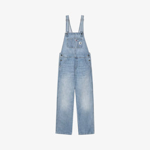Carhartt Women's  Bib Overall Straight - Blue, Burst washed