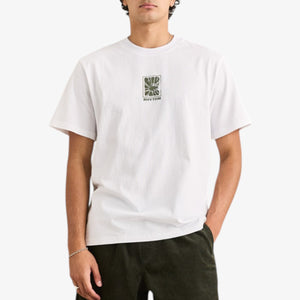 Rhythm Imprint Vintage Short Sleeve T-shirt - White