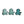 HKLIVING Shell plate - Teal