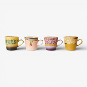 HKLIVING  70s Ceramics Americano Mugs : Radiant (Set of 4)