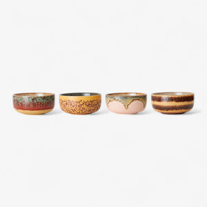 HKLiving 70s ceramics- Dessert bowls: Harbour (set of four)