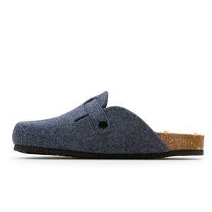 Plakton Women's 'Blog' Mule - Navy Felt Wool / Teddy