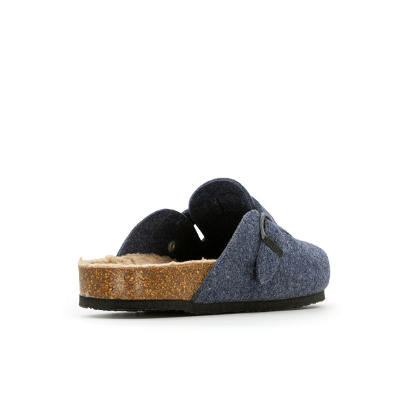 Plakton Women's 'Blog' Mule - Navy Felt Wool / Teddy