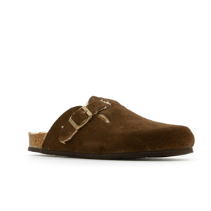 Plakton Men's 'Blog' Mule - Dark Brown Suede / Teddy