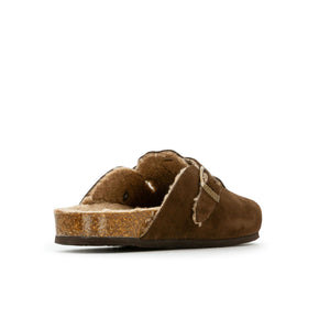 Plakton Men's 'Blog' Mule - Dark Brown Suede / Teddy