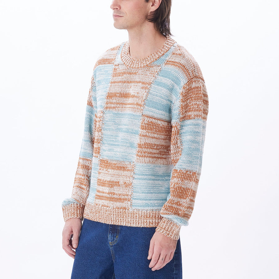 Obey Dominic Men's Knit Sweater - Catechu Wood Multi