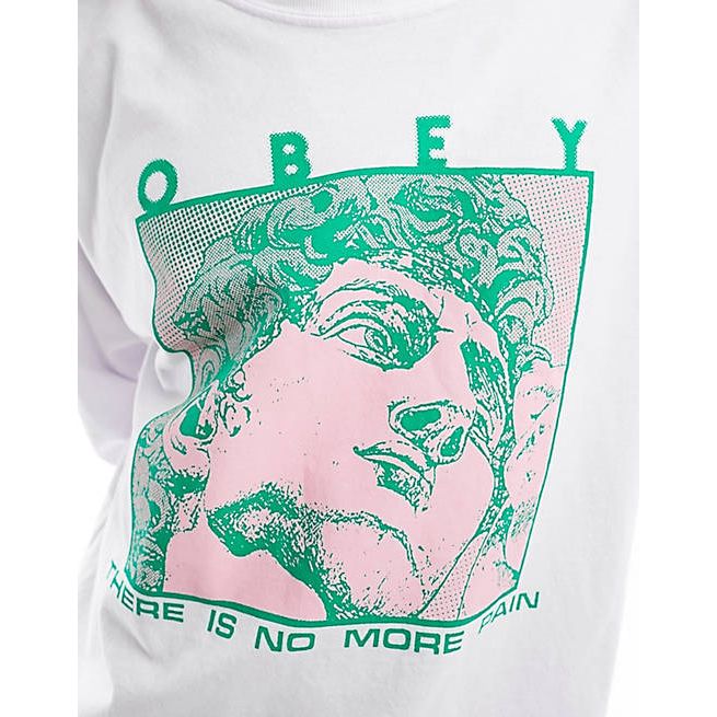 Obey No Pain Men's Heavyweight Long Sleeve T-Shirt - White