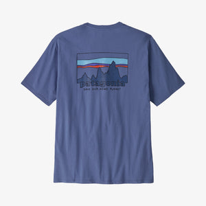 Patagonia Men's '73 Skyline Organic T-Shirt - Current Blue