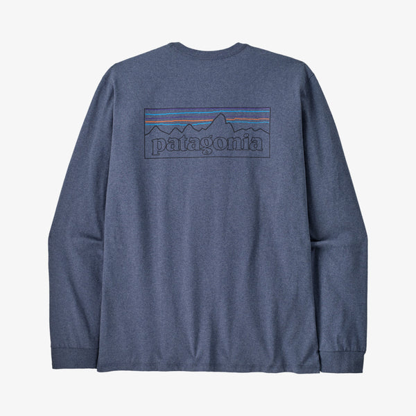 Patagonia Men's Long-Sleeved P-6 Logo Responsibili-Tee® - P-6 Outline: Current Blue
