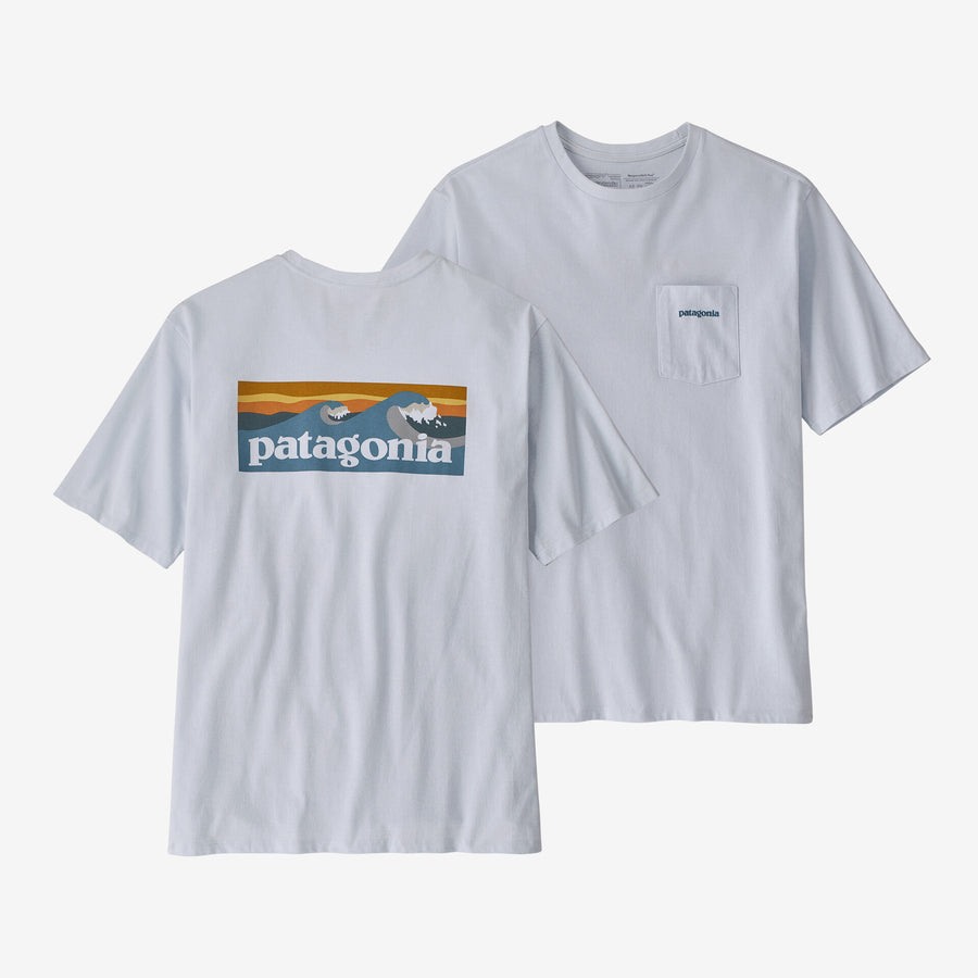 Patagonia Boardshort Logo Pocket Responsibili-Tee® - White