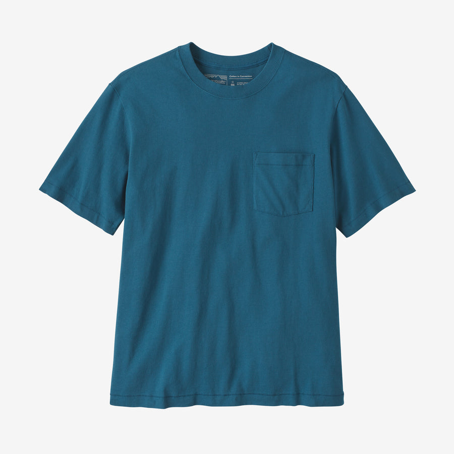 Patagonia Cotton in Conversion Midweight Pocket Tee - Wavy Blue