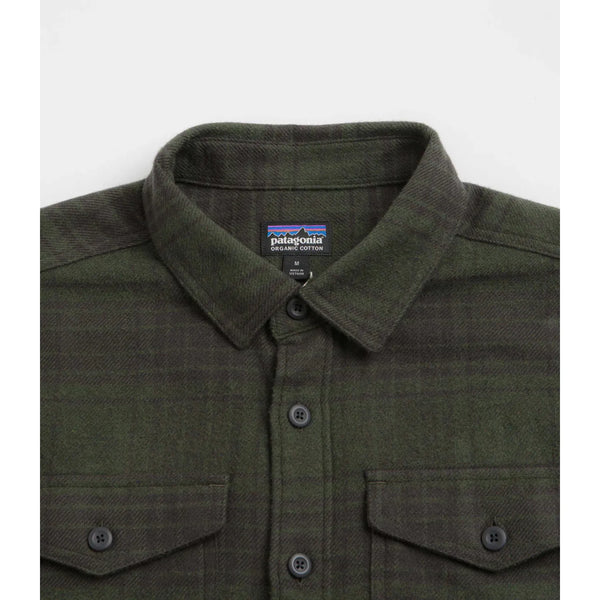 Patagonia Organic Cotton Fjord Flannel LS Shirt - Cascade : Basin Green