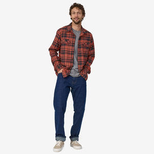 Patagonia Organic Cotton Fjord Flannel L/S Shirt - Ice Caps: Burl Red