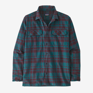 Patagonia Organic Cotton Fjord Flannel LS Shirt - Ice Caps / Belay Blue