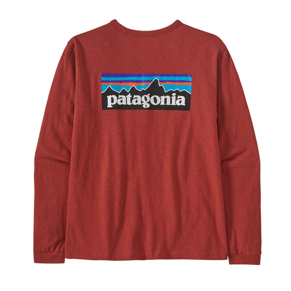 Patagonia WOMEN'S L/S P-6 Logo Responsibili-Tee - Burl Red