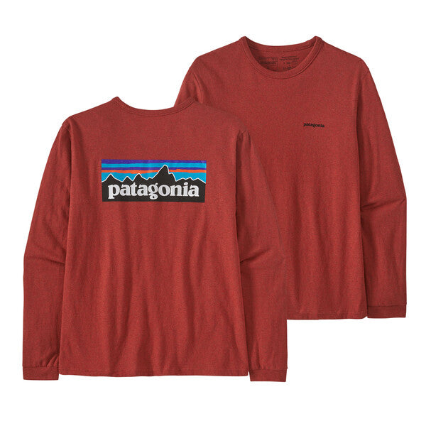 Patagonia WOMEN'S L/S P-6 Logo Responsibili-Tee - Burl Red