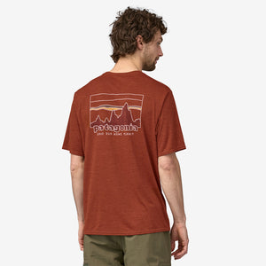 Patagonia Capilene® Cool Daily Graphic T-shirt - '73 Skyline: Smolder Red X-Dye