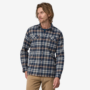 Patagonia Organic Cotton Fjord Flannel Long Sleeved Shirt - Fields: New Navy