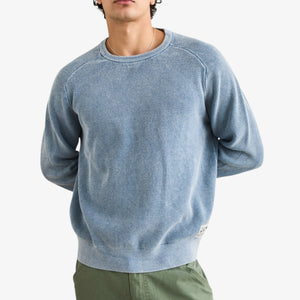 Rhythm Polo Crew Knit - Washed Blue