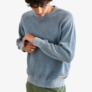 Rhythm Polo Crew Knit - Washed Blue