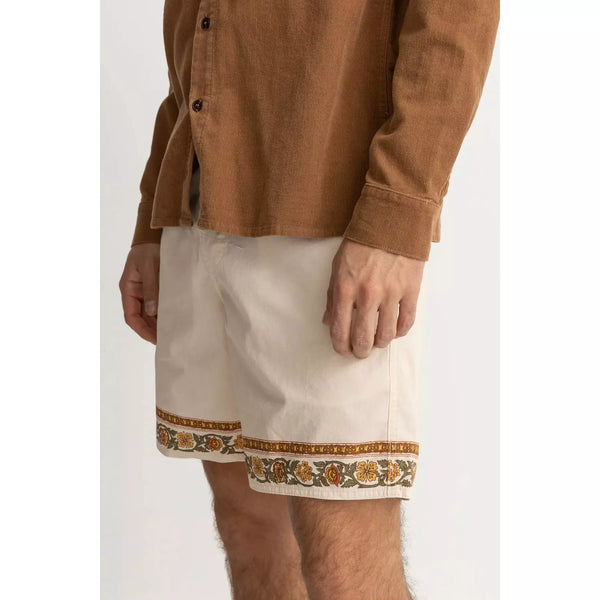 Rhythm Floral Trim Jam Men's Shorts - Natural