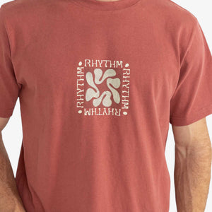 Rhythm - Grange Vintage Short Sleeve T-shirt - Vintage Clay