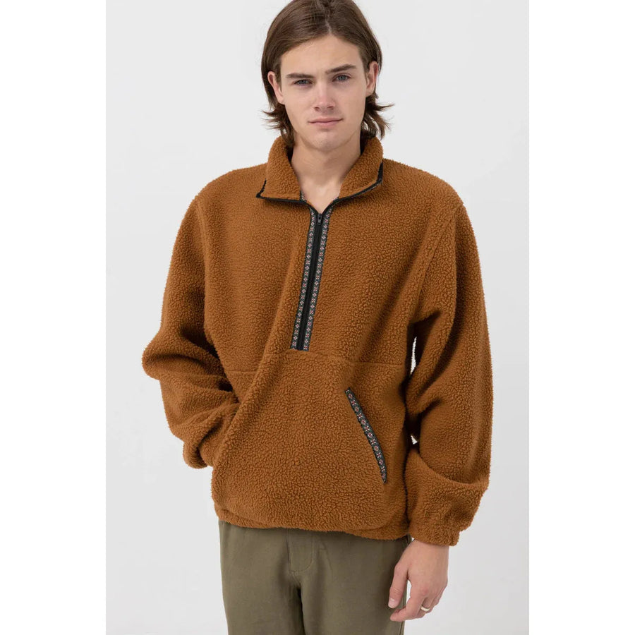 Rhythm Sherpa Pullover - Ochre