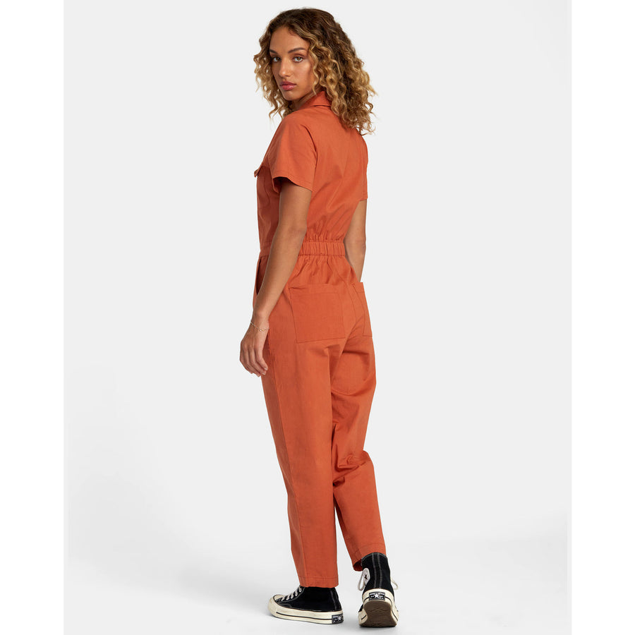 RVCA Recession Collection Jumpsuit - Sandelwood