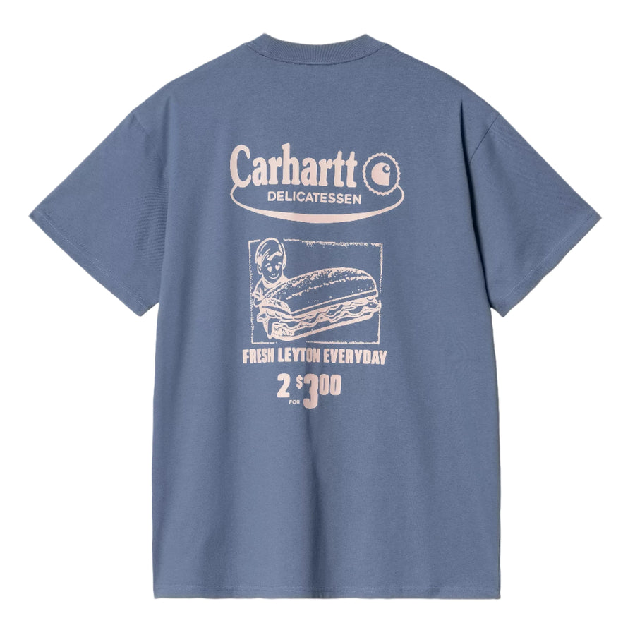 Carhartt Short Sleeve Catalogue T-shirt - Blue Irish/Air Pink