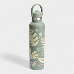 Hydro Flask 21 OZ STANDARD FLEX STRAW CAP  - BOTANICAL BLISS AGAVE