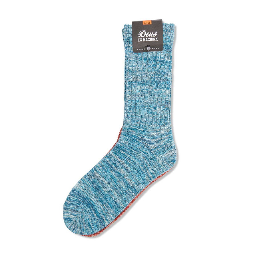 Deus Ex Machina Oil Textutured Socks 2 Pack - Blue/Red