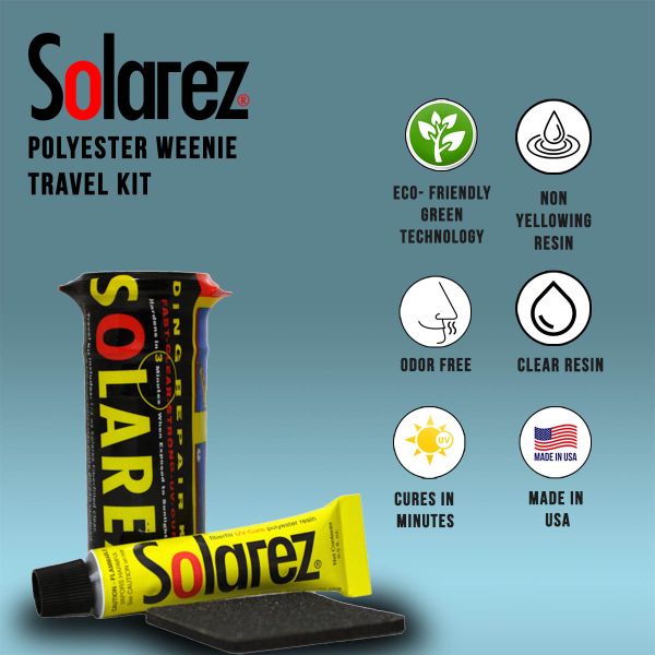 Solarez Polyester Mini Travel Ding Repair Kit
