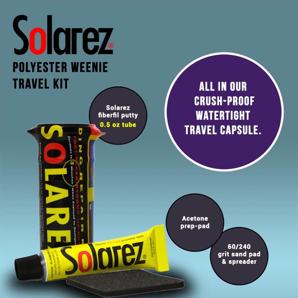 Solarez Polyester Mini Travel Ding Repair Kit