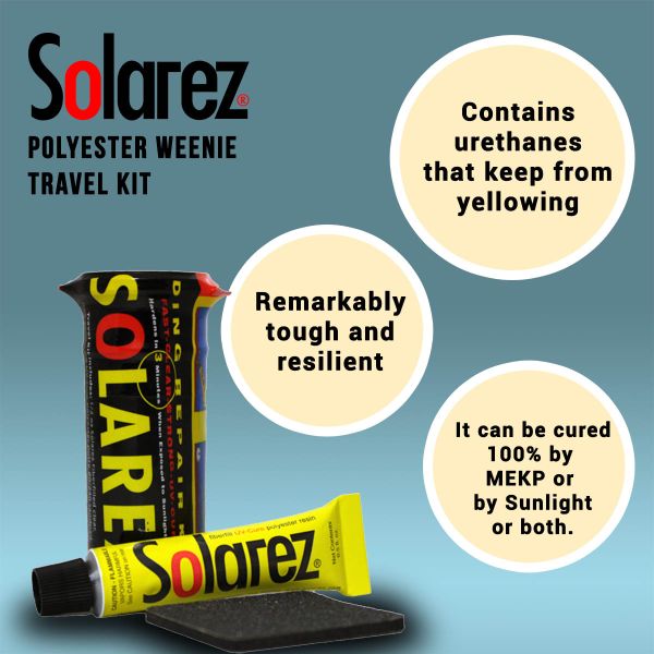 Solarez Polyester Mini Travel Ding Repair Kit
