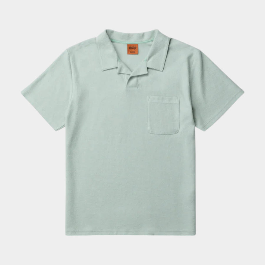 Rhythm Vintage Terry Polo Shirt - Seafoam